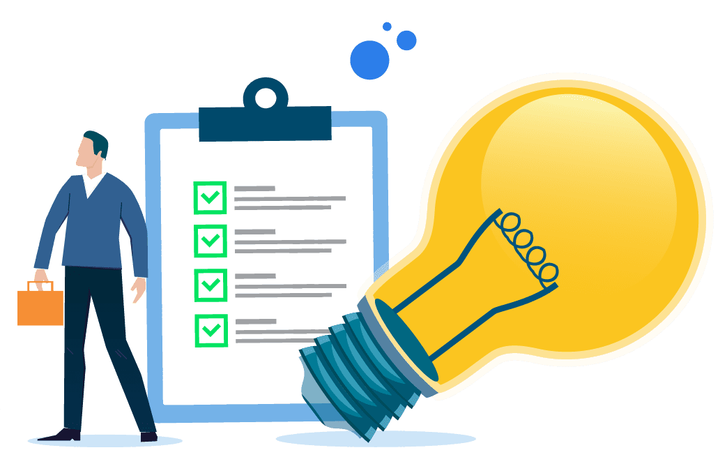 SEO List Idea Bulb Graphic
