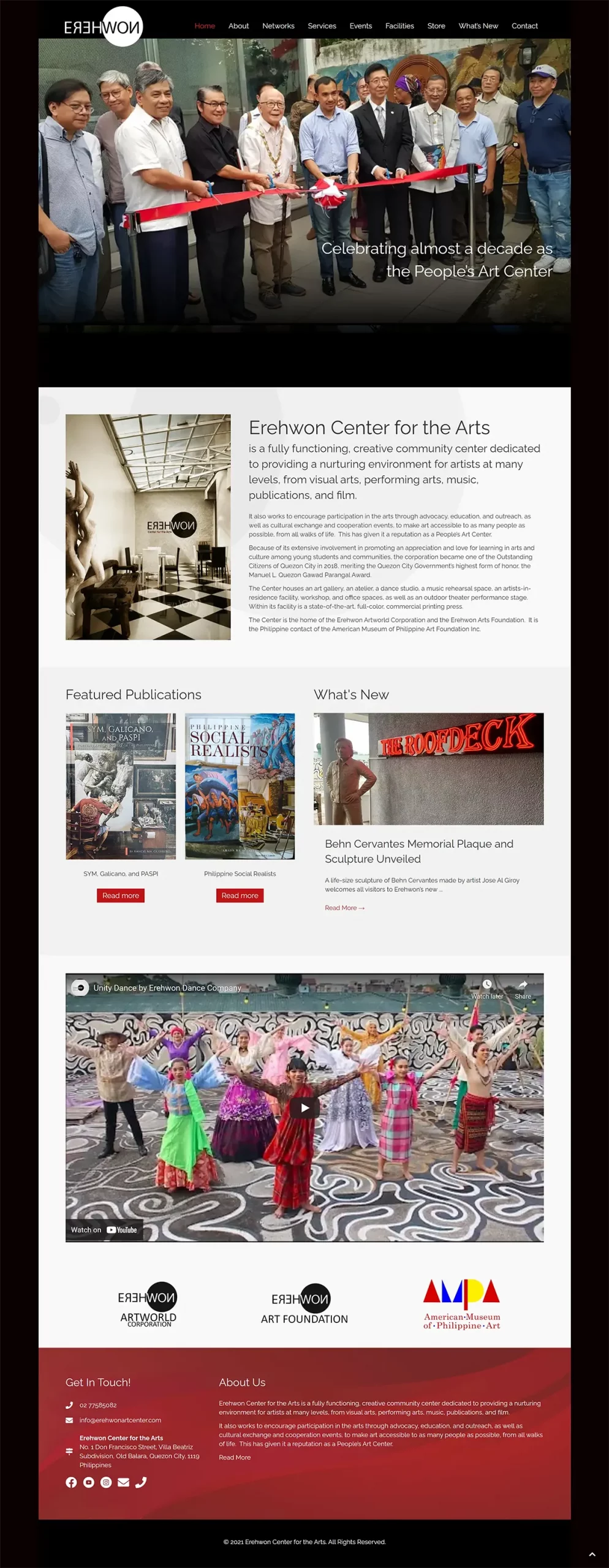 Erehwon Art Center - NetizenWorks Web Design