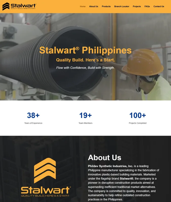 Stalwart Philippines website portfolio preview