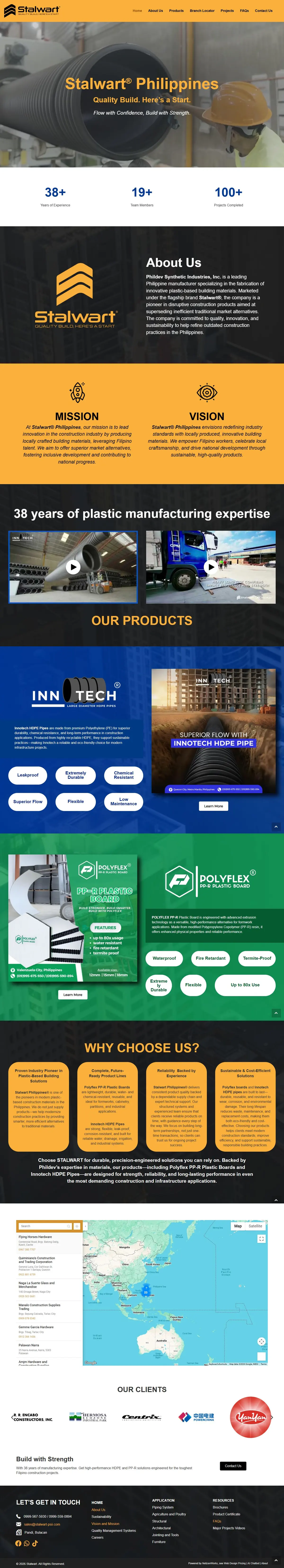 Stalwart Philippines website shown at desktop size